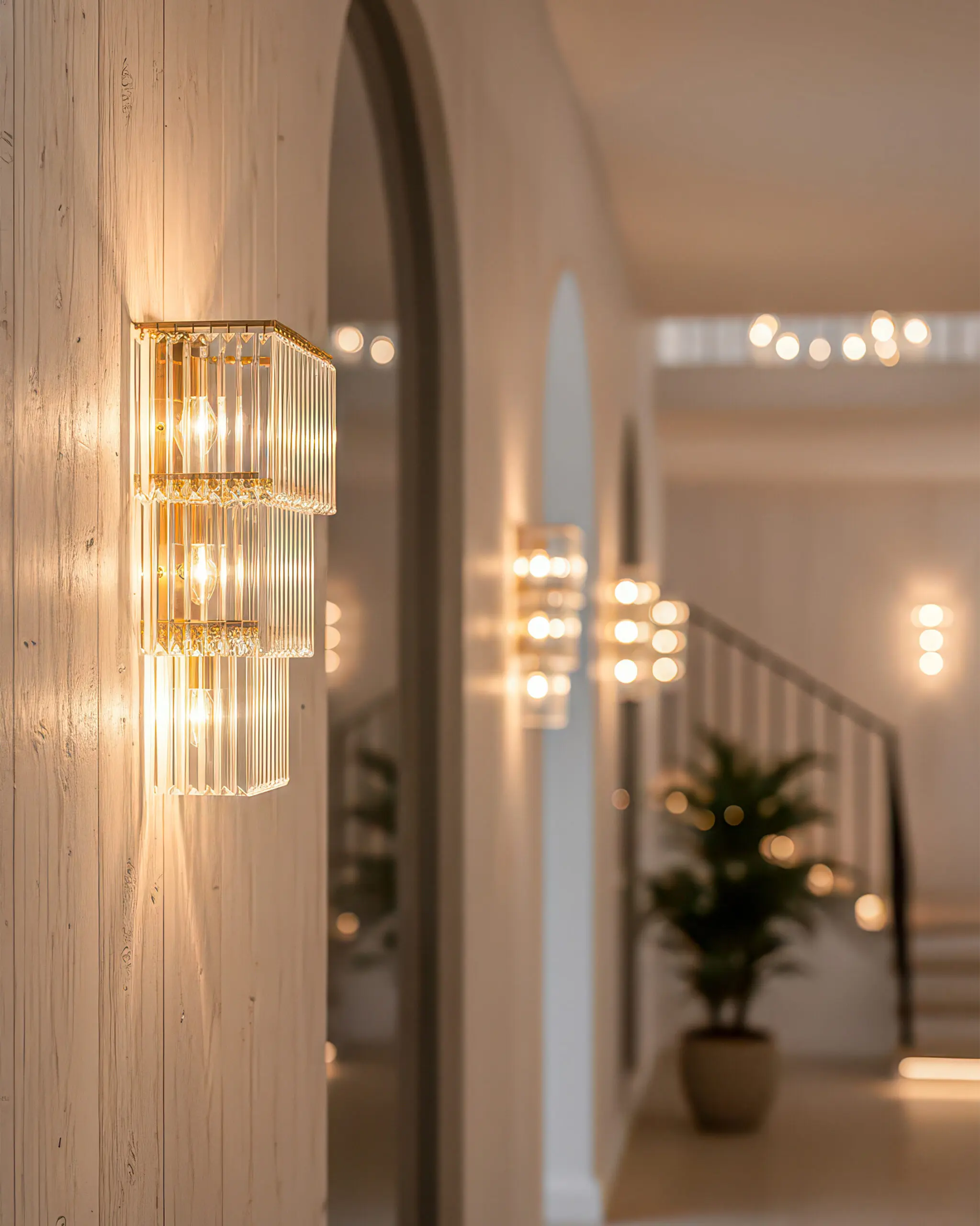 Đèn Tường Pha Lê 3 Tầng Cao Cấp Mạ Vàng Luxury VRG-B121