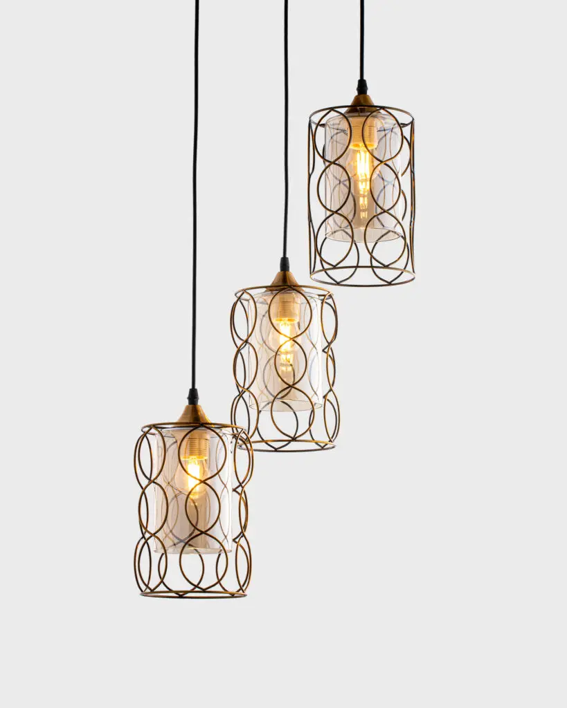 Đèn Thả Hiện Đại Hợp Kim Đen Vòng Tròn Sang Trọng VRG-DY4066-3