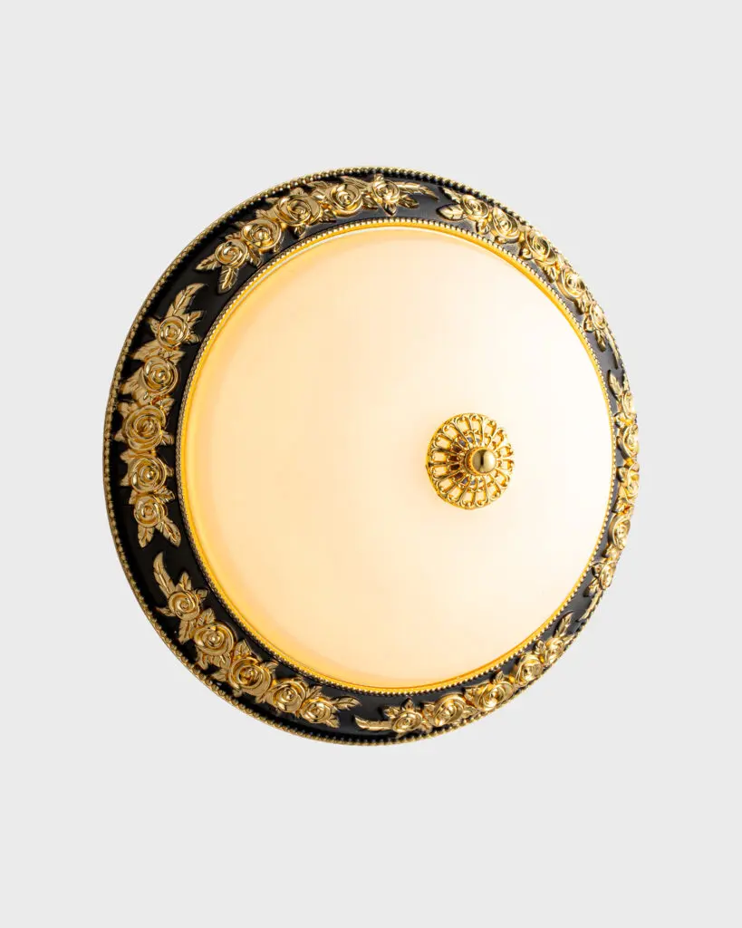 Đèn Ốp Trần Cổ Điển Hợp Kim Tròn Vàng Sang Trọng VRG-EUBT91