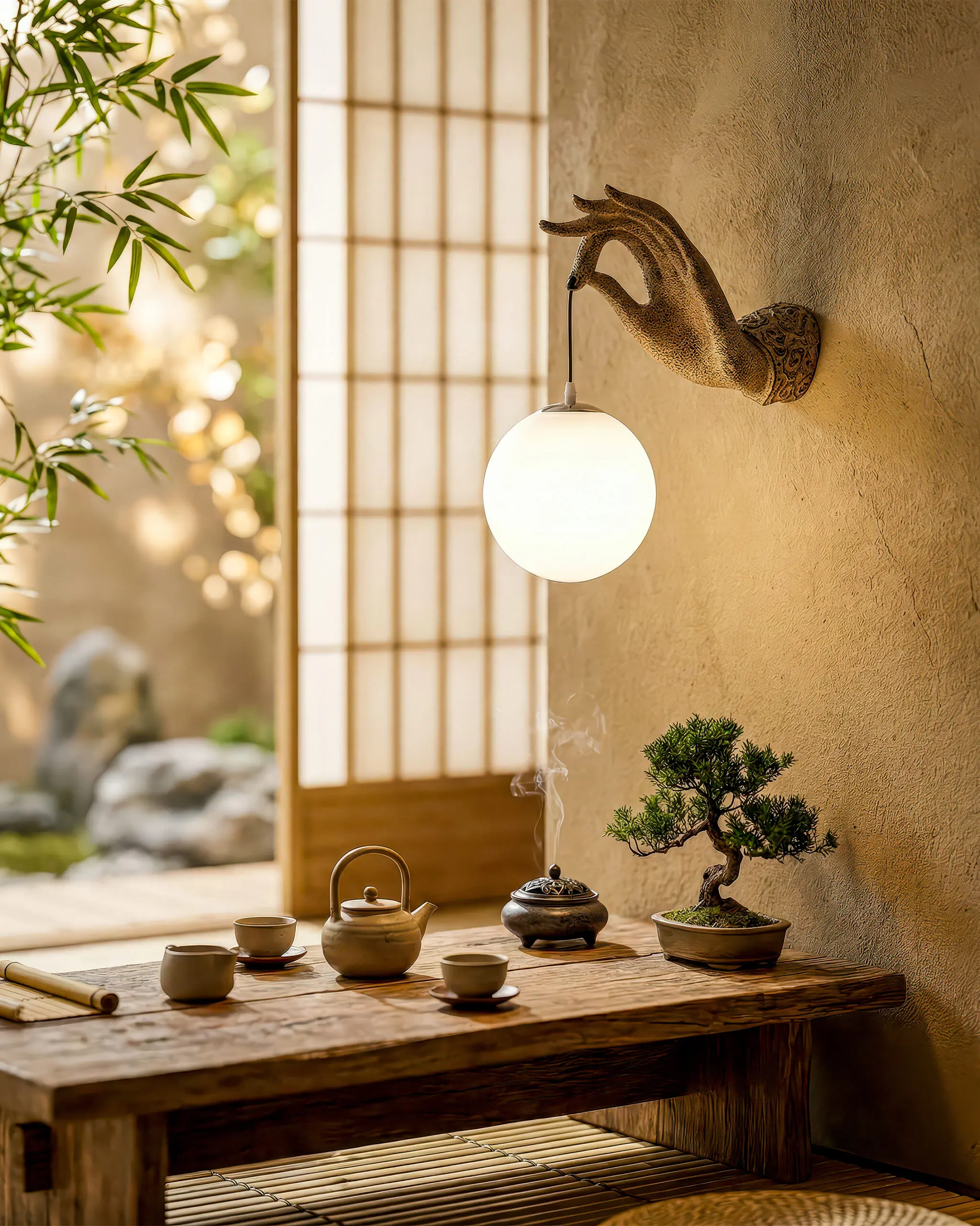 Đèn Tường Hình Tay Độc Đáo Pha Lê Tròn Sang Trọng VRG-GHD