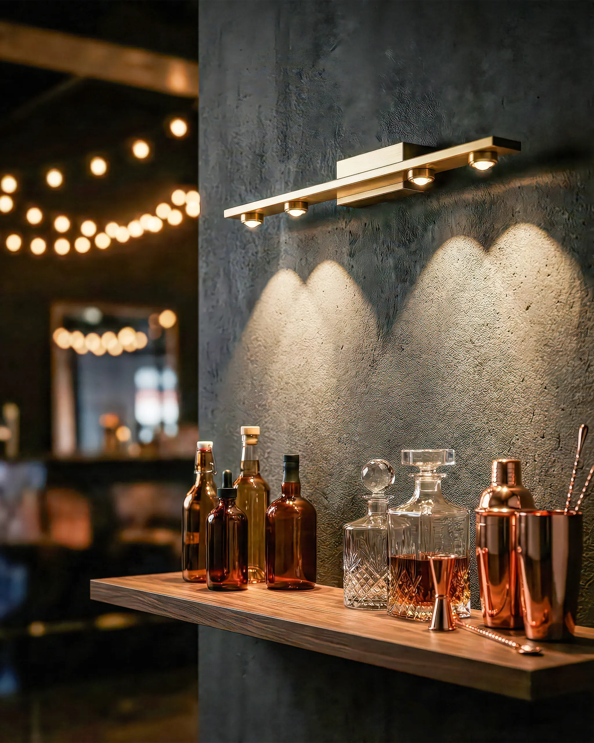 VRG GT41325 4 scaled Đèn Tường Soi Tranh Hiện Đại Hợp Kim Vàng Gold 4 Bóng Sang Trọng VRG-GT41325