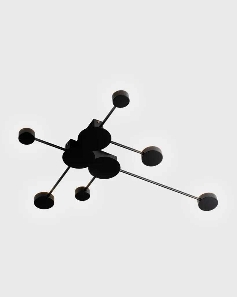 Đèn Ốp Trần Hiện Đại Hợp Kim Đa Nhánh Đen Nhám LED Tối Giản VRG-GT476