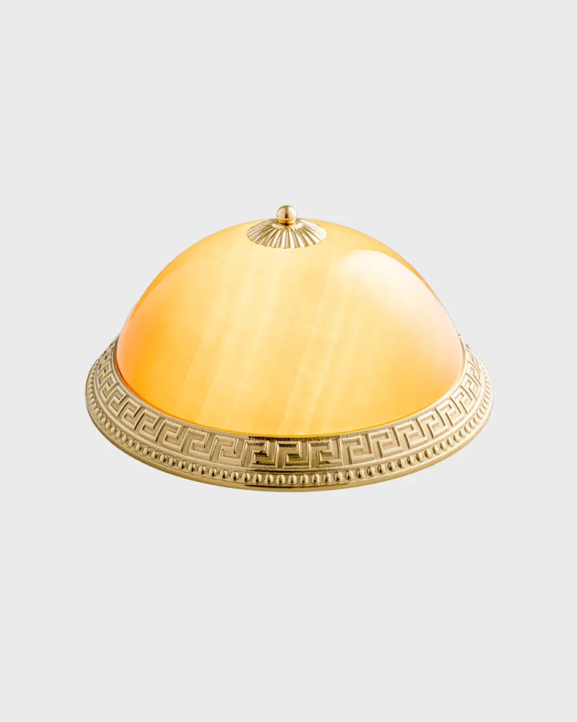 Đèn Ốp Trần Đá Sang Trọng Màu Vàng Cổ Điển VRG-MD202S