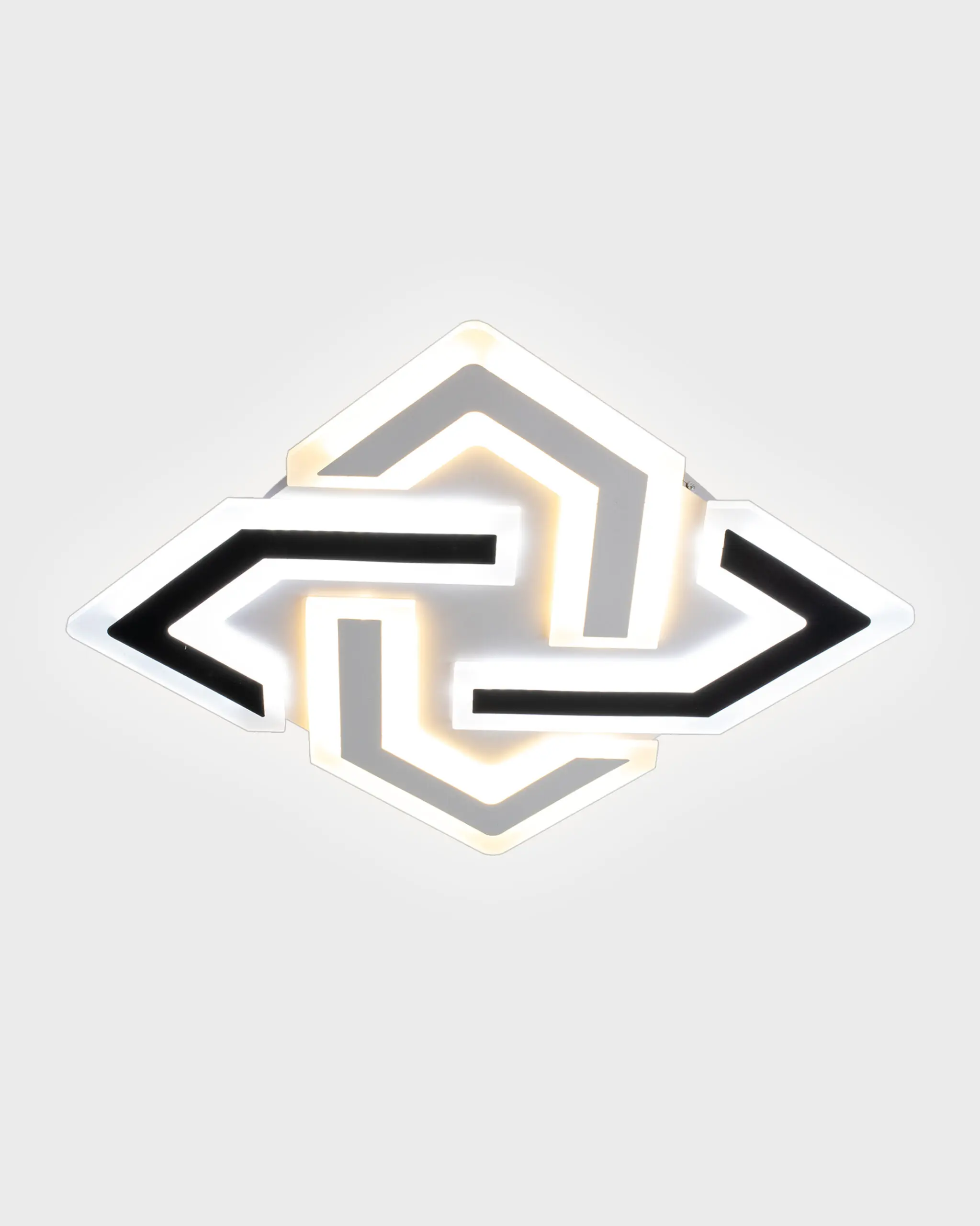 Đèn Ốp Trần Hiện Đại Hợp Kim Hình Học Đen Trắng LED Sáng Tạo VRG-MT080