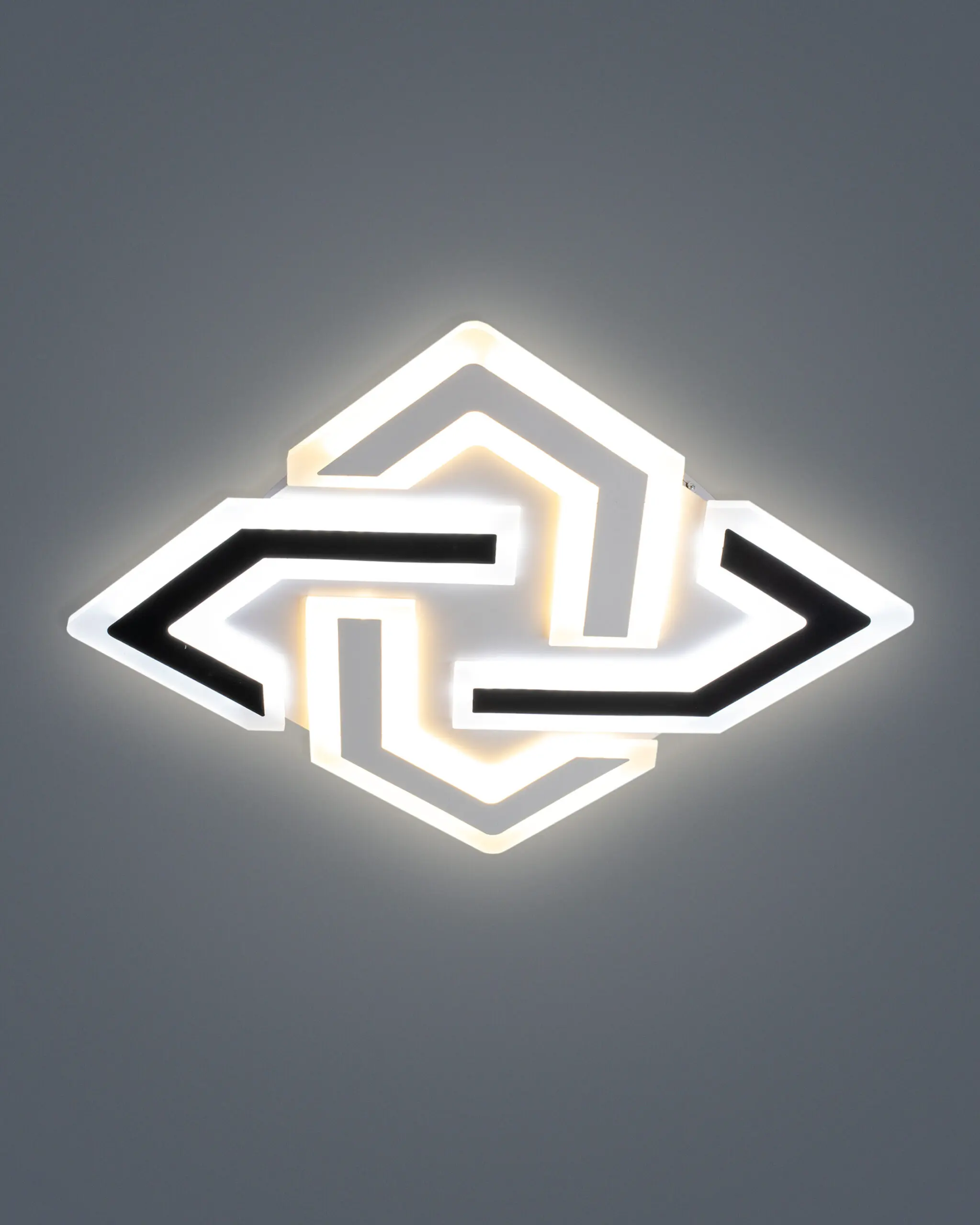 VRG MT080 2 scaled Đèn Ốp Trần Hiện Đại Hợp Kim Hình Học Đen Trắng LED Sáng Tạo VRG-MT080