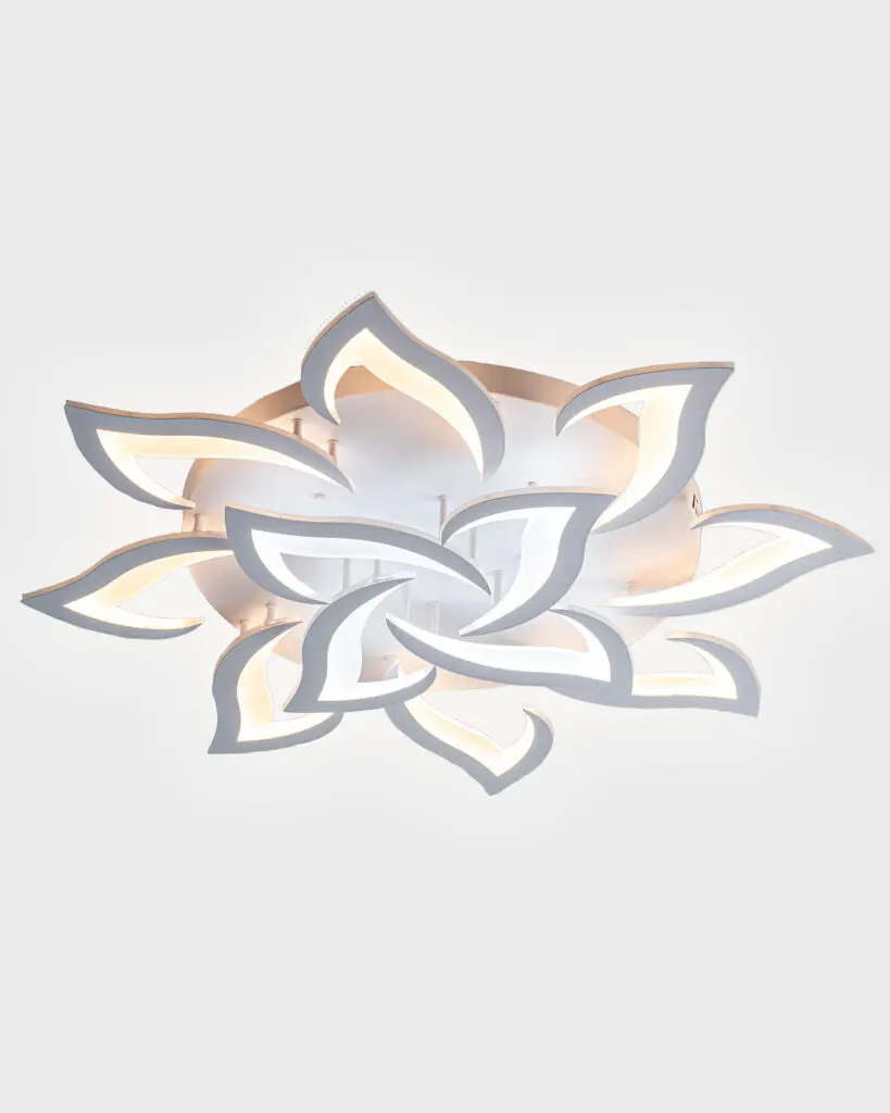 Đèn Ốp Trần Hiện Đại Hợp Kim Hình Hoa Sen 12 Cánh LED VRG-MT3658-12