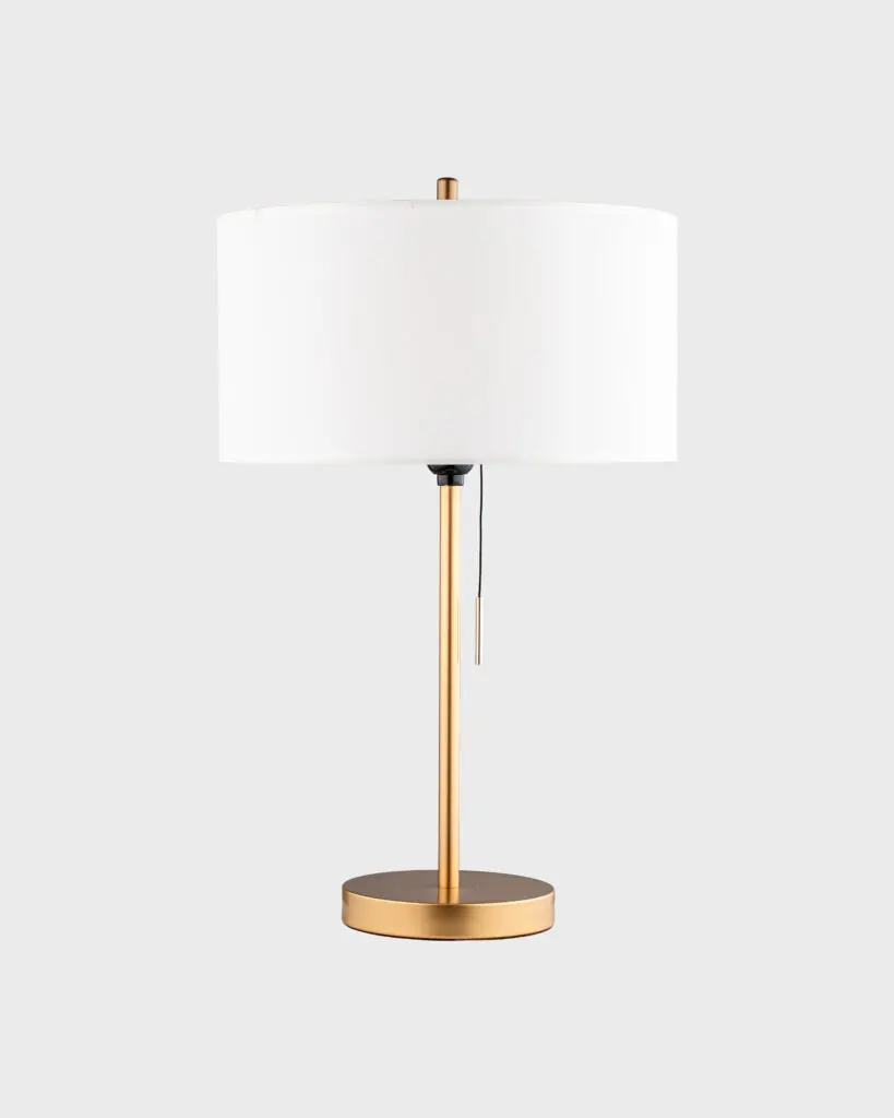 Đèn Bàn Hiện Đại Hợp Kim Màu Vàng Hình Tròn Sang Trọng VRG-MT8318