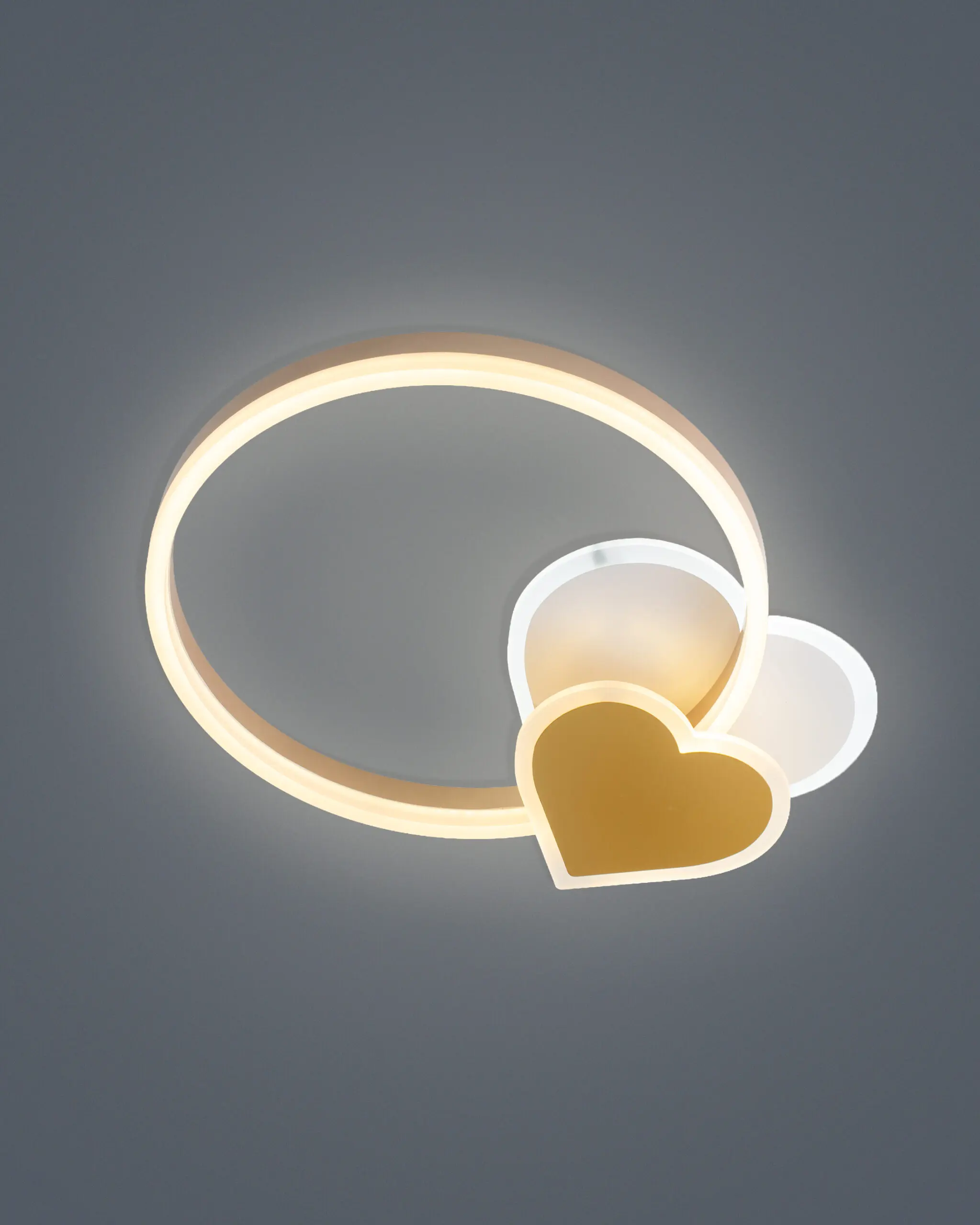 VRG OTA8875 2 scaled Đèn Ốp Trần Trái Tim Hợp Kim Vòng Tròn Vàng Gold LED Hiện Đại VRG-OTA8875