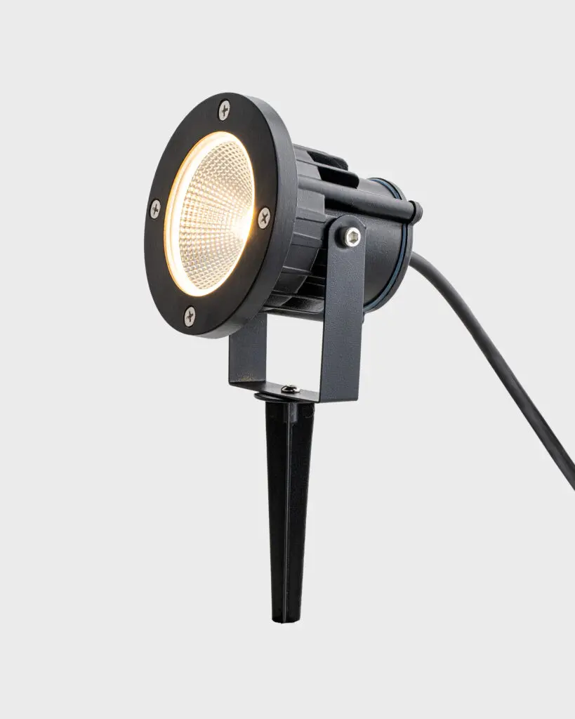 Đèn Cắm Cỏ - Rọi Cây Hiện Đại Hợp Kim Đen Vòng Tròn Sang Trọng VRG-RC004