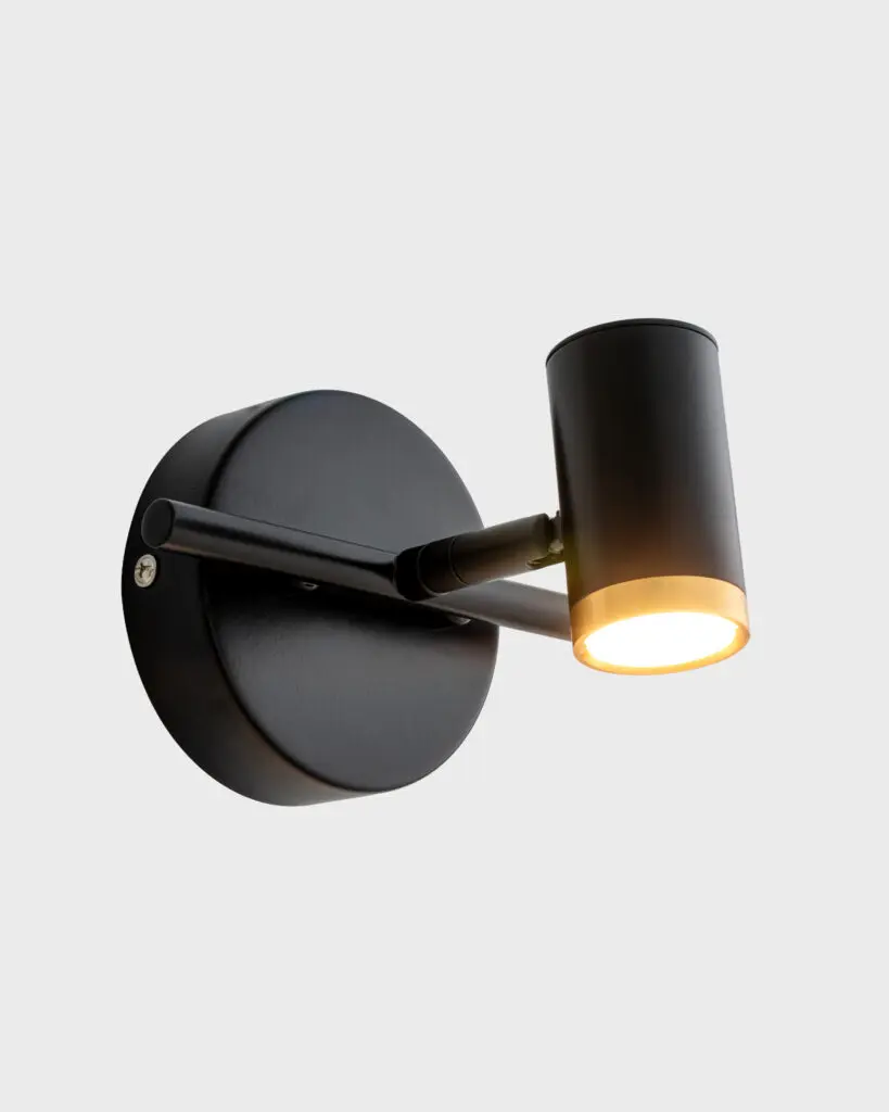 Đèn Tường LED Hiện Đại Hợp Kim Đen Đầu Xoay Minimalist VRG-RT91