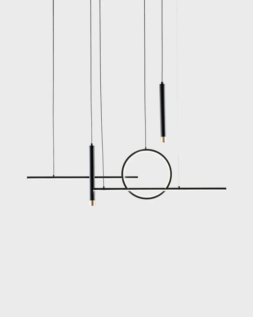 Đèn Thả Hiện Đại Hợp Kim Hình Tròn Đen Sang Trọng VRG-TL9012