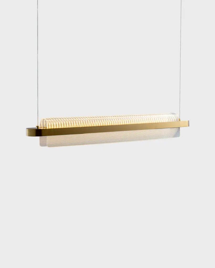 Đèn Thả Hiện Đại Hợp Kim Hình Dài Màu Vàng Chất Lượng Cao VRG-TTK93