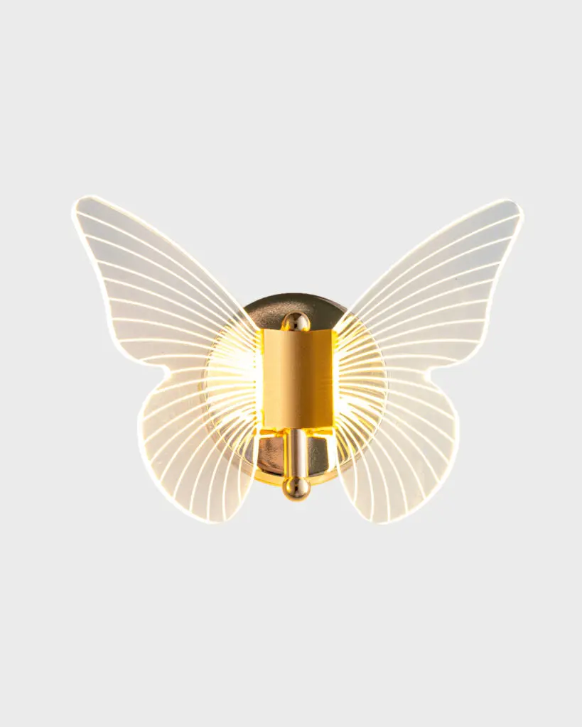 Đèn Tường Hình Bướm Pha Lê Vàng Sang Trọng VRG-V5938