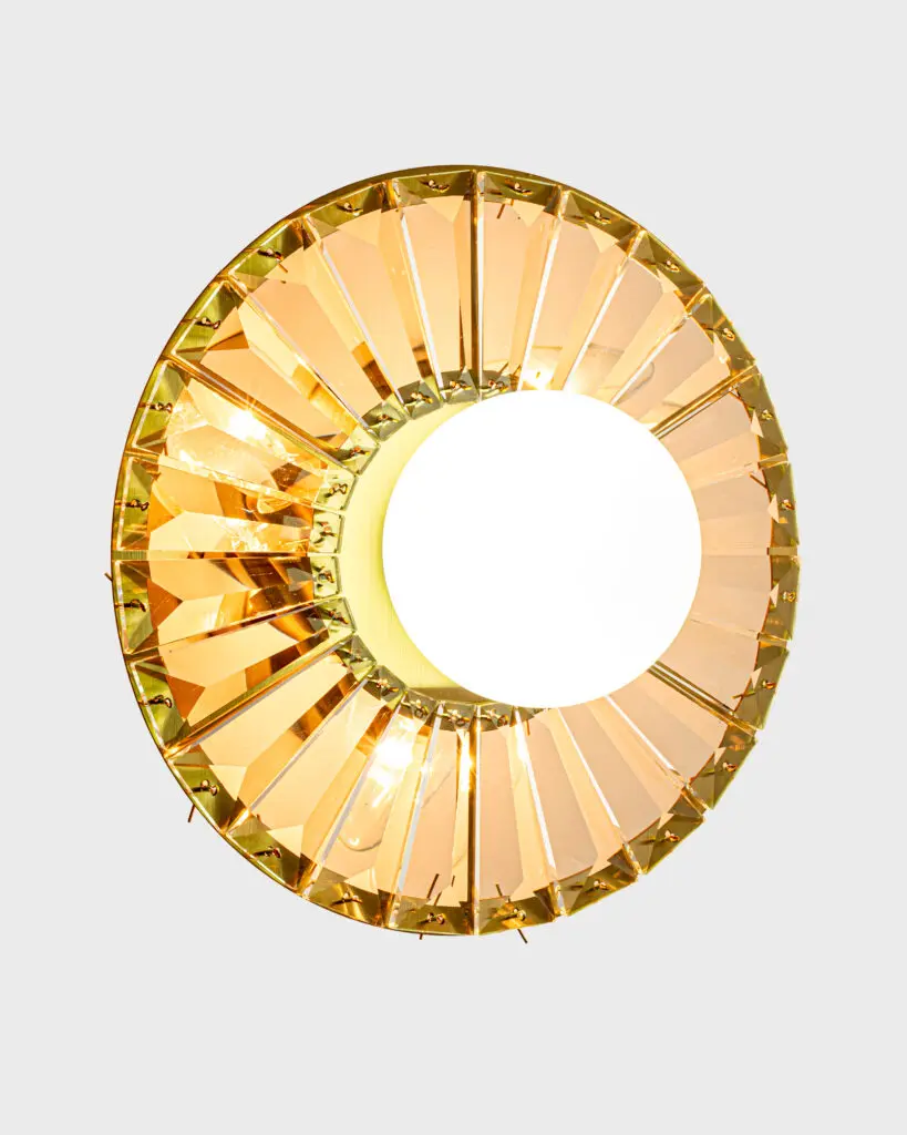 Đèn Tường Pha Lê Vàng Sang Trọng Thiết Kế Đẹp Mặt Trời VRG-V862