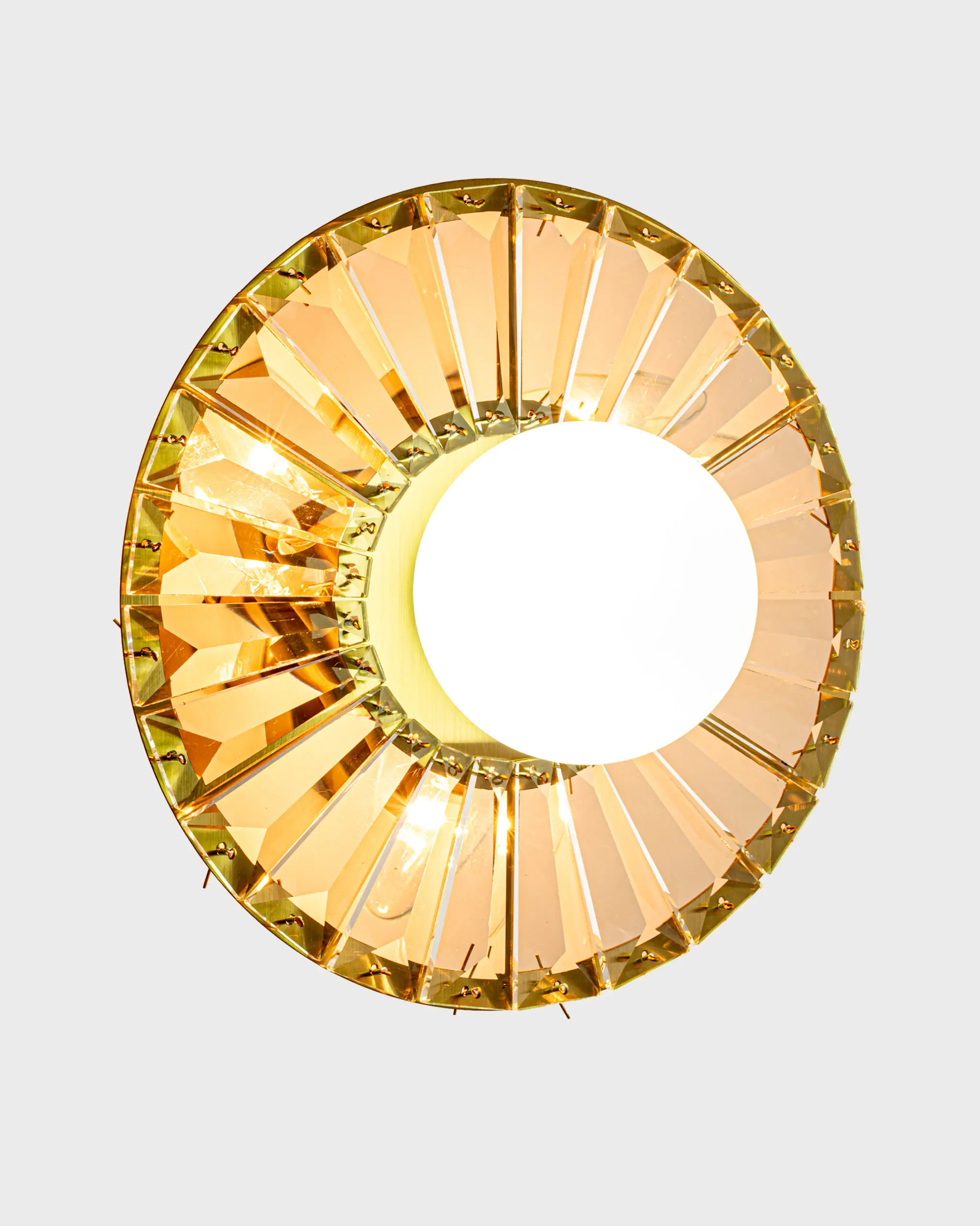 Đèn Tường Pha Lê Vàng Sang Trọng Thiết Kế Đẹp Mặt Trời VRG-V862