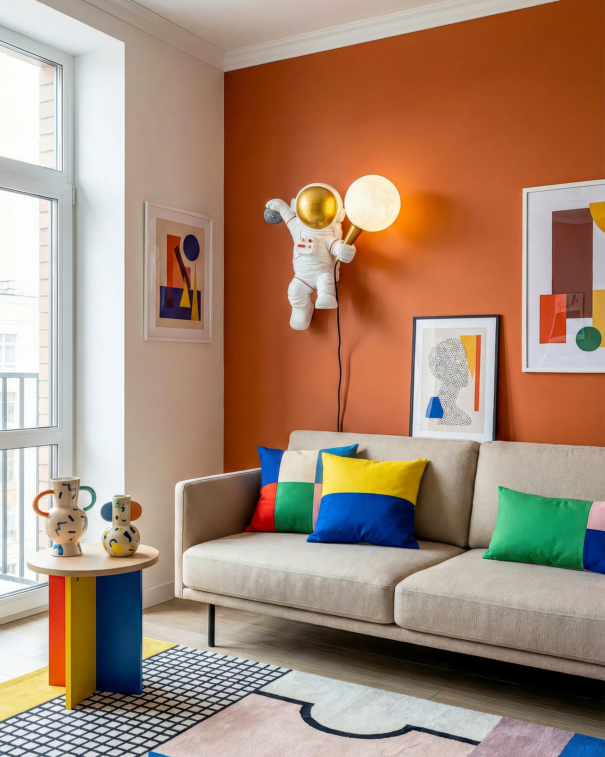 VRG V9276 5 scaled Đèn Tường Hình Phi Hành Gia Pha Lê Tròn Trắng Sang Trọng VRG-V9276