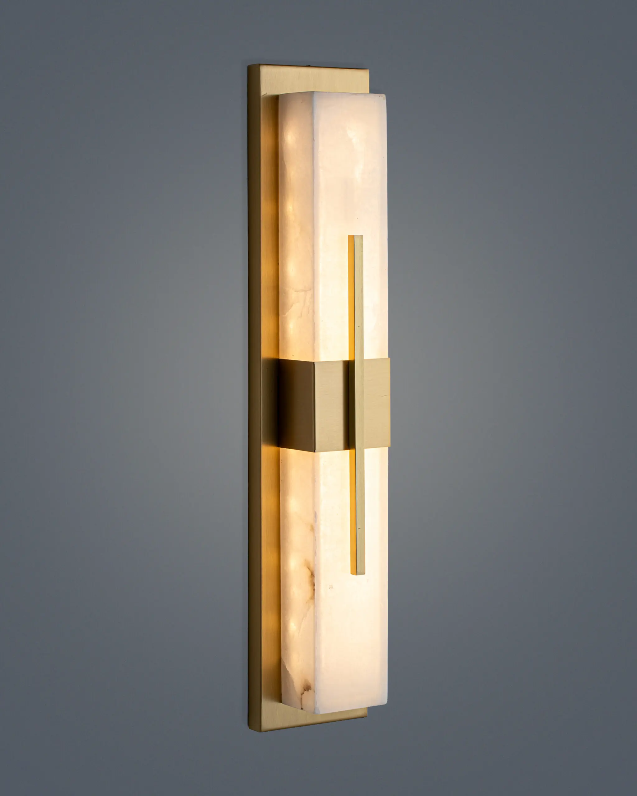 Đèn Tường Đồng Đá Alabaster Cao Cấp Hình Chữ Nhật Vàng Gold VRG-VD8003 1 Đèn Tường Đồng Đá Alabaster Cao Cấp Hình Chữ Nhật Vàng Gold VRG-VD8003