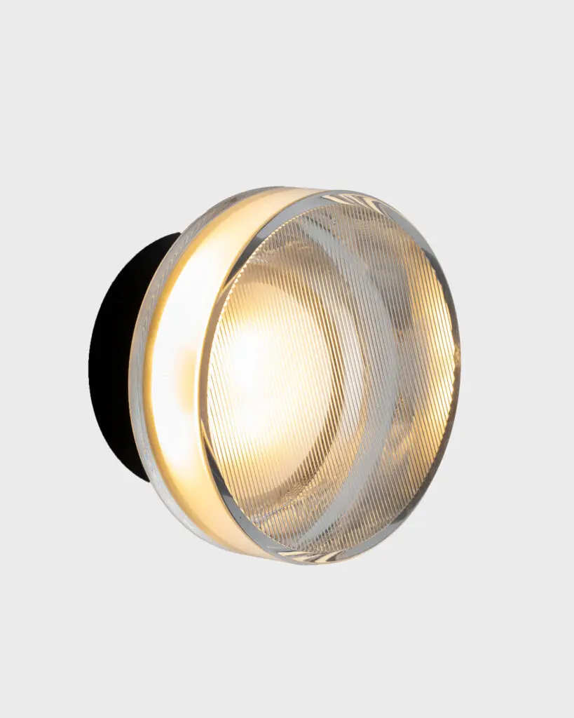 Đèn Tường Thủy Tinh Luxury Tròn Viền Vàng Hiện Đại VRG-VK27