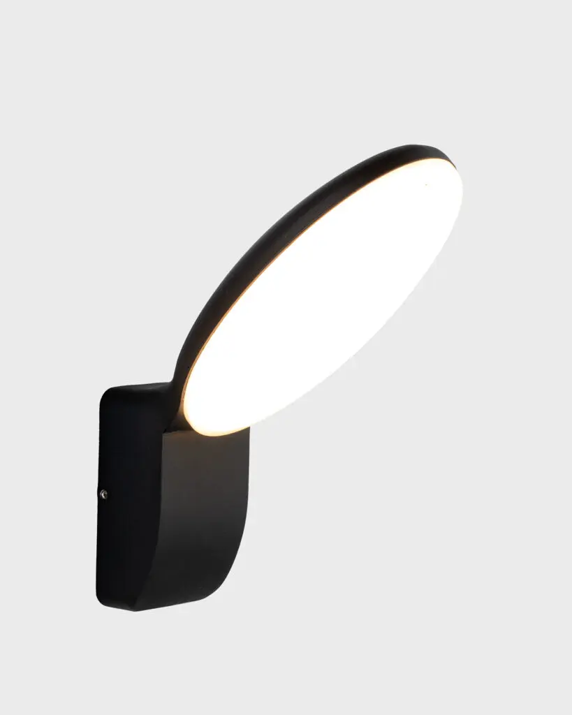 Đèn Tường LED Hiện Đại Hợp Kim Đen Oval Xoay Góc Cao Cấp VRG-VL271B