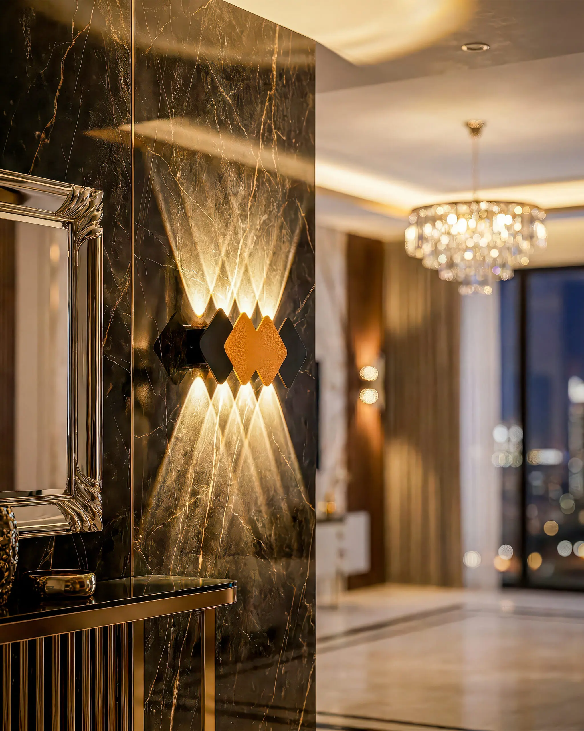 VRG VL928 8 4 scaled Đèn Tường Hiện Đại Hợp Kim Đen Vàng Đẳng Cấp VRG-VL928-8