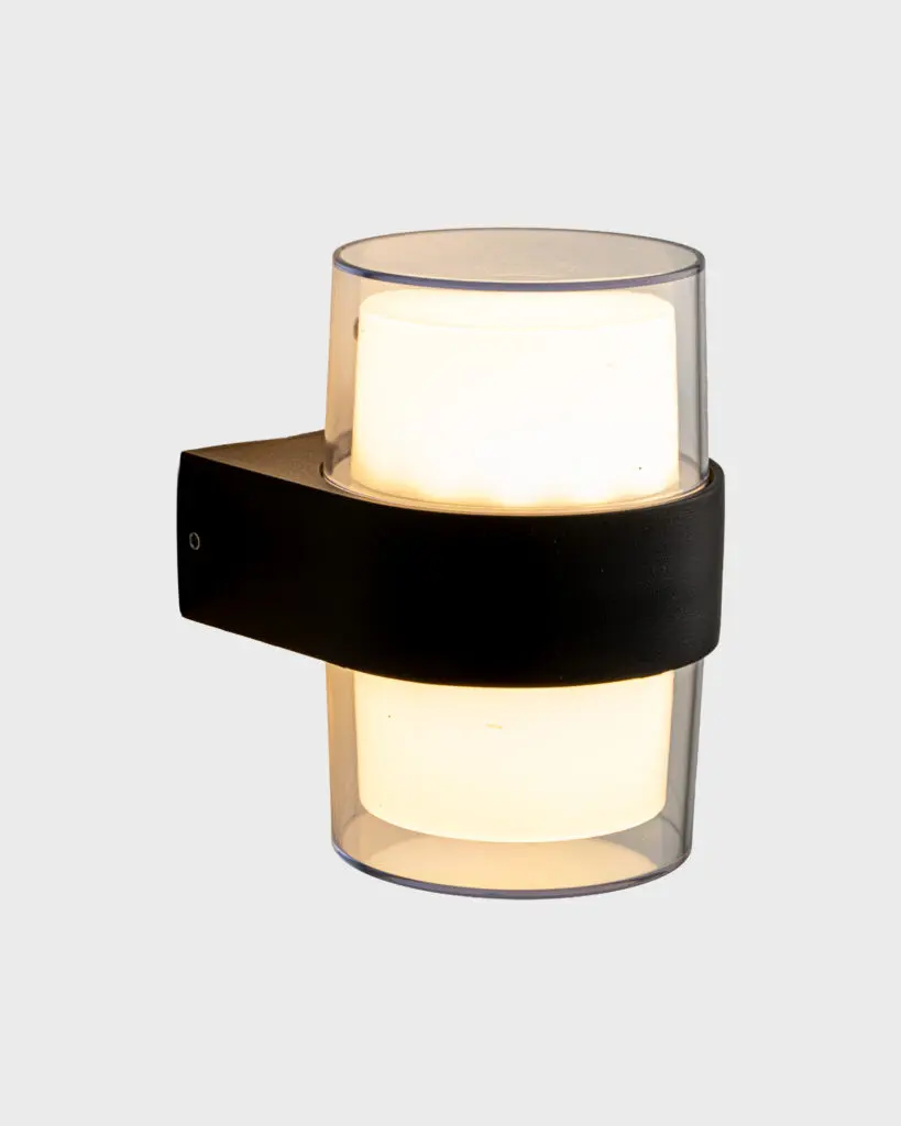 Đèn Tường Hiện Đại Hợp Kim Đen Thủy Tinh Lá Tầng Sang Trọng VRG-VNT153