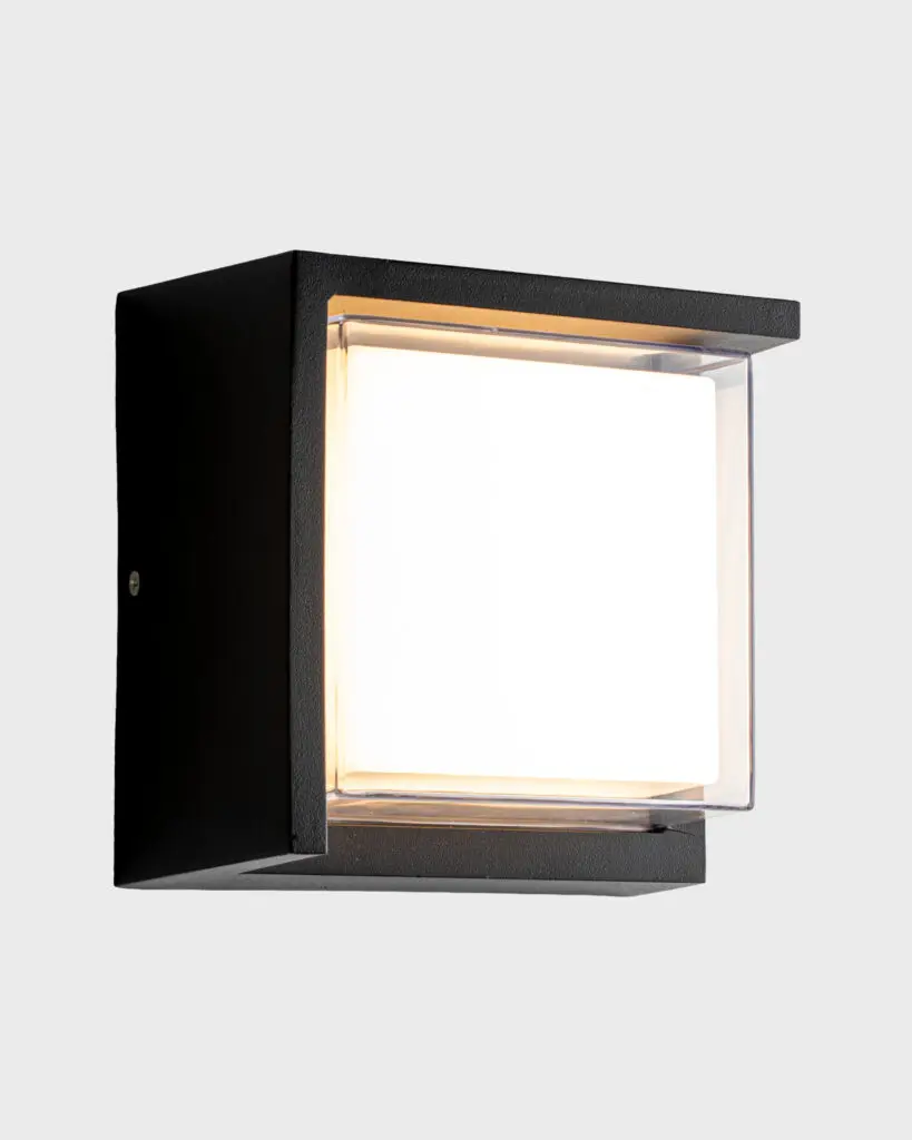 Đèn Tường Hiện Đại Hợp Kim Đen Vuông Sang Trọng Thế Kỷ 21 VRG-VNT604A20