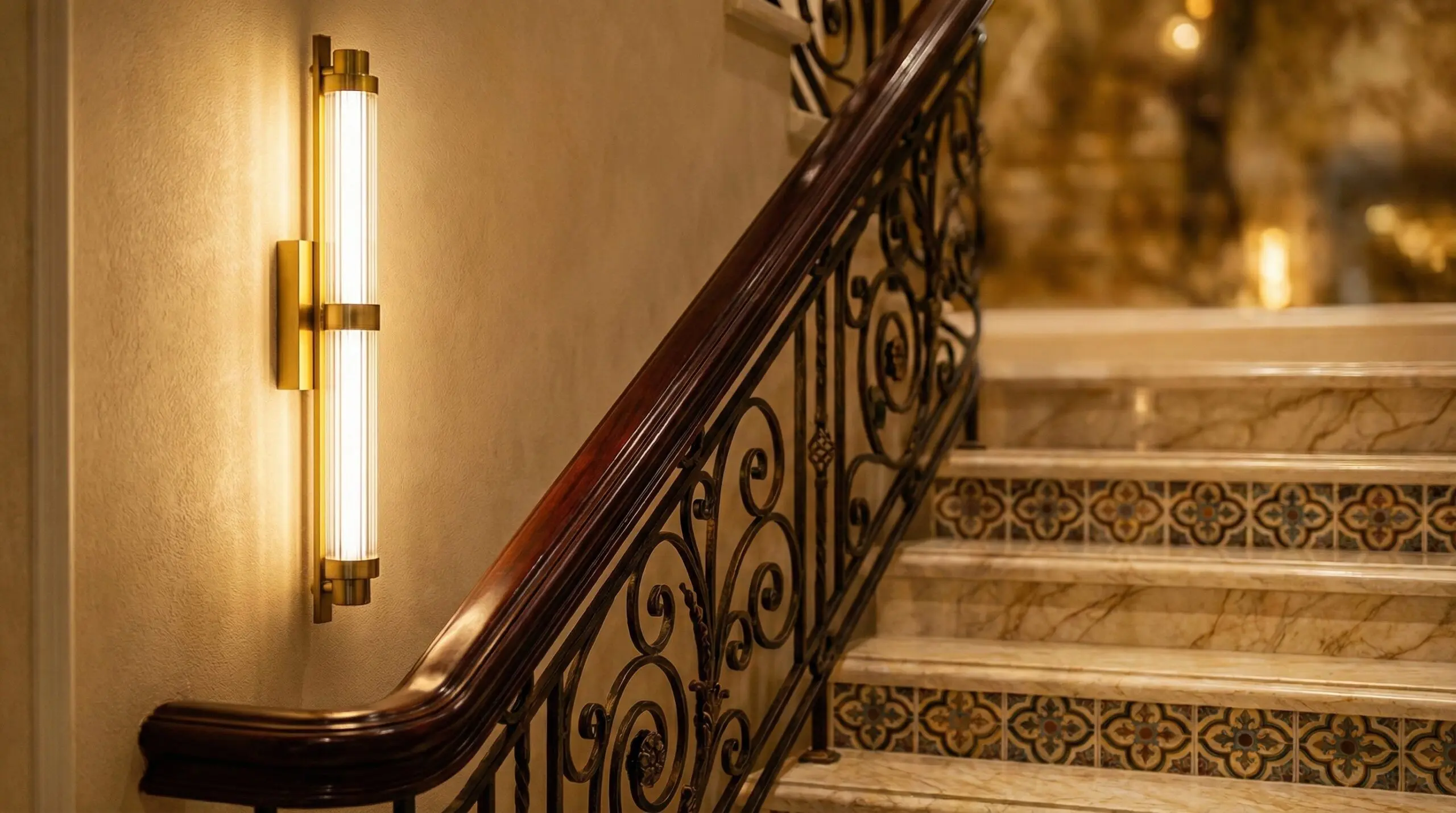 Biến cầu thang đơn điệu thành "Gallery ánh sáng" với 5 mẫu đèn tường cầu thang tuyệt đẹp 2026