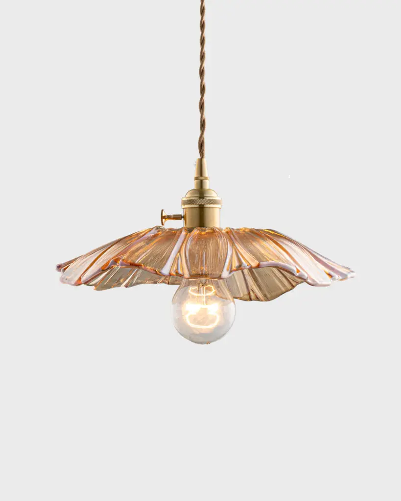 Đèn Thả Thủy Tinh Hiện Đại Sang Trọng Màu Vàng Đồng Tinh Tế VRG-TT23C