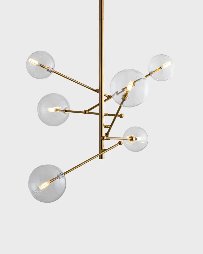 Đèn Chùm Phân Tử Hợp Kim Màu Vàng Sang Trọng VRG-TTK17T6