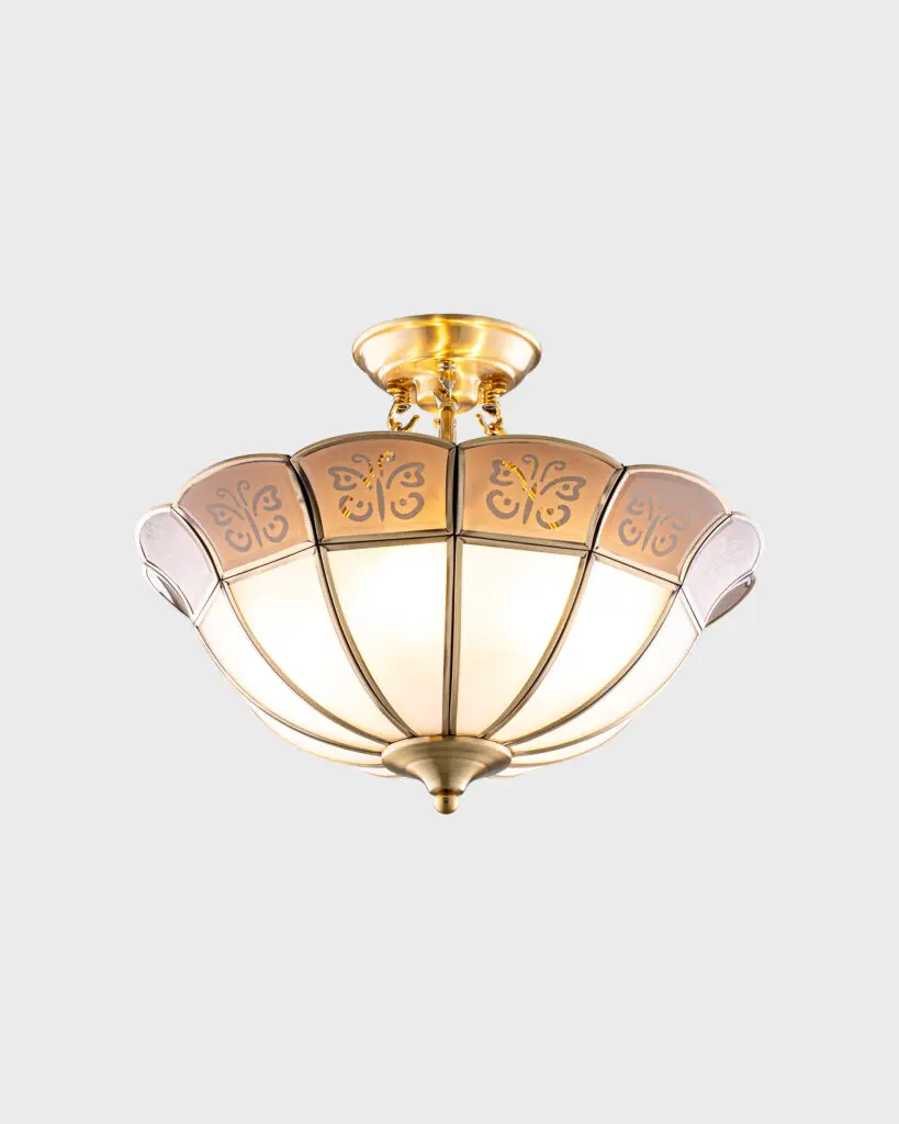 Đèn Ốp Trần Pha Lê Hợp Kim Tròn Vàng Sang Trọng VRG-THD2323