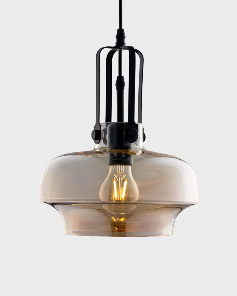 Đèn Thả Thủy Tinh Hiện Đại Đen Màu Vàng Sang Trọng VRG-TT55