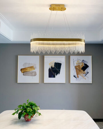 đèn thả trang trí pha lê khối cao cấp