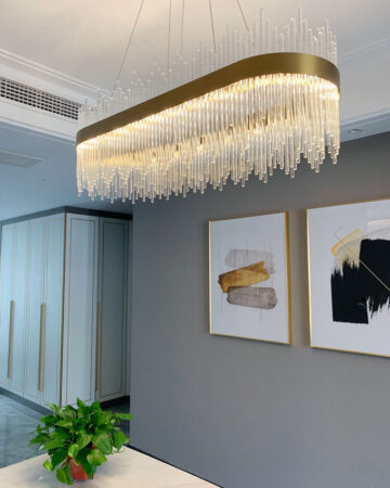 đèn thả trang trí pha lê khối cao cấp