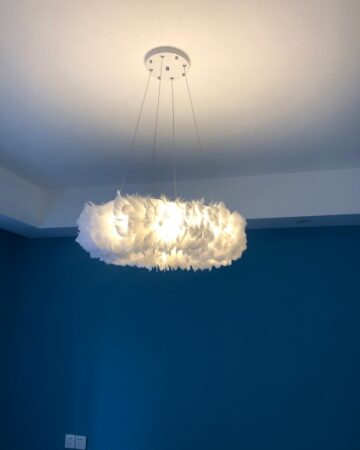 Đèn thả lông vũ cho phòng ngủ VIRGO DL28