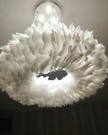 Đèn thả lông vũ cho phòng ngủ VIRGO DL28