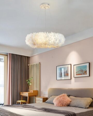Đèn thả lông vũ cho phòng ngủ VIRGO DL28