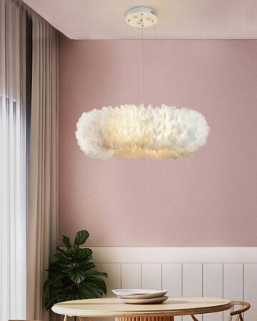 Đèn thả lông vũ cho phòng ngủ VIRGO DL28