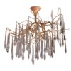 Đèn chùm trang trí nhánh cây đồng và giọt nước thủy tinh cao cấp VIRGO DL47
