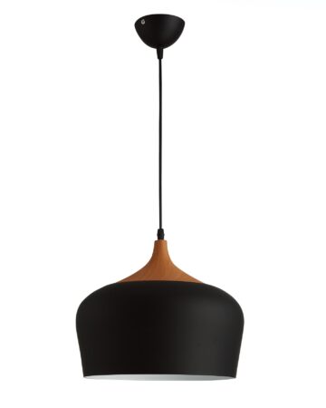 Đèn thả bàn ăn sắt hình nón chuôi gỗ đơn giản VIRGO DL83
