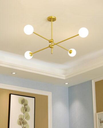 Đèn chùm trang trí hiện đại chao thủy tinh tròn VIRGO DL10