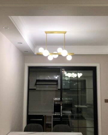 Đèn thả thanh ngang chao thủy tinh tròn hiện đại VIRGO DL32