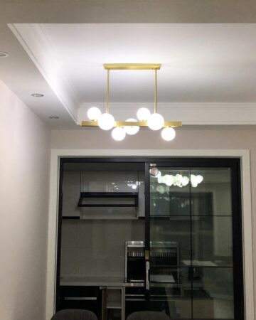 Đèn thả thanh ngang chao thủy tinh tròn hiện đại VIRGO DL32