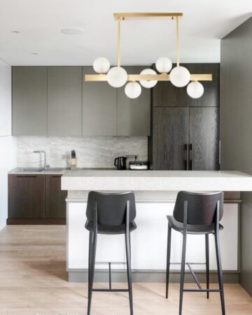 Đèn thả thanh ngang chao thủy tinh tròn hiện đại VIRGO DL33