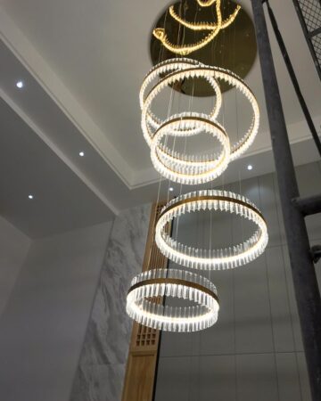 Đèn thả pha lê thông tầng cầu thang VIRGO DL37