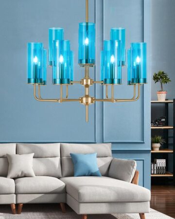 Đèn chùm ống thủy tinh bóng nến sang trọng VIRGO DL14