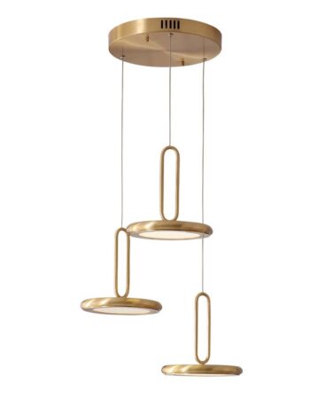 Đèn thả bàn ăn 3 bóng bằng đồng hiện đại VIRGO DL114