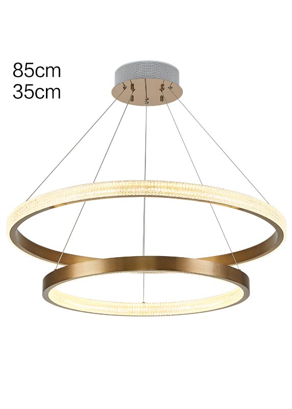 Đèn thả LED 2 vòng tròn đường kính lớn 85cm