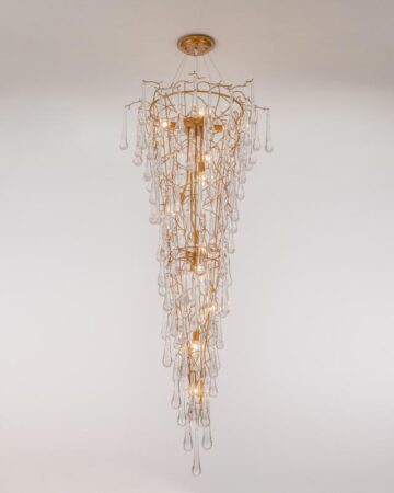 Đèn chùm thả thông tầng hạt thủy tinh giọt nước VIRGO DL732