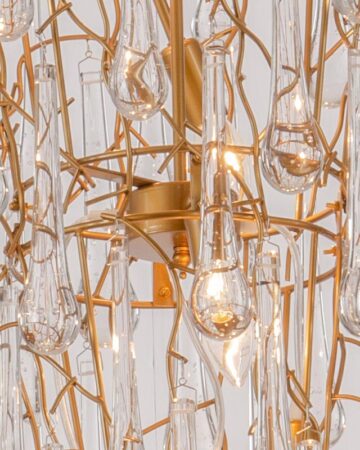 Đèn chùm thả thông tầng hạt thủy tinh giọt nước VIRGO DL732