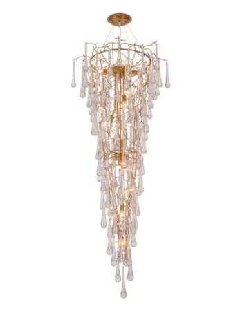 Đèn chùm thả thông tầng hạt thủy tinh giọt nước VIRGO DL732